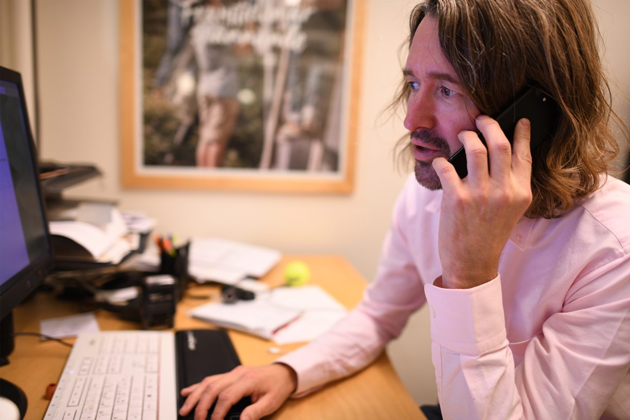 Private Banker Carl Hamrin på sitt kontor.