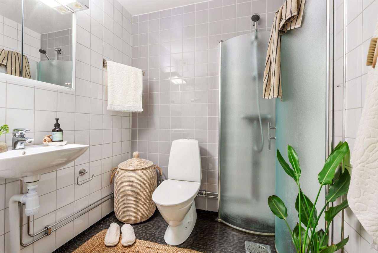 Detaljbild från en ungdomslägenhet i Sparbankshuset på Campus Roslagen