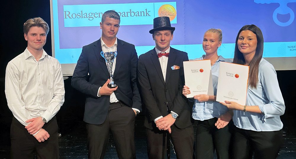 Bild på de unga entreprenörerna i Roslagens Skärgård och gator UF