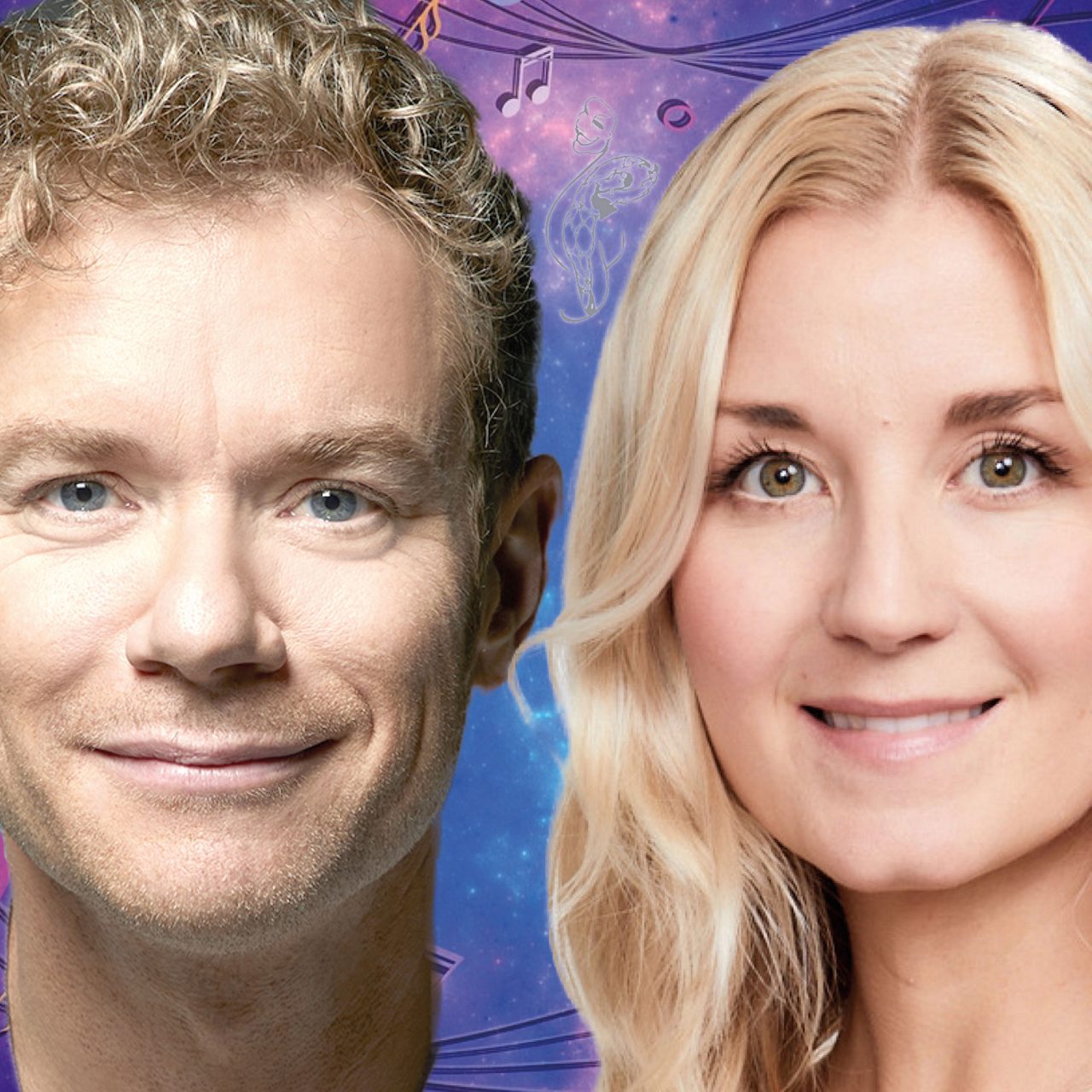 Singers Peter Johansson and Emmi Christensson 