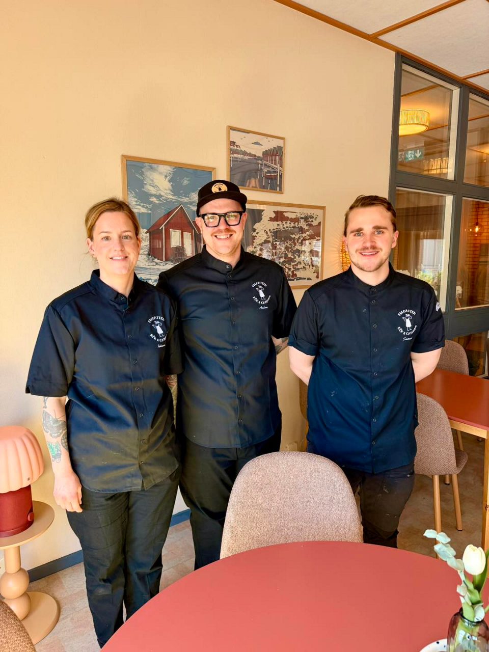 Johanna Rytterstig, Anders Wall och Samuel Svanström på Fregatten i Kungshamn