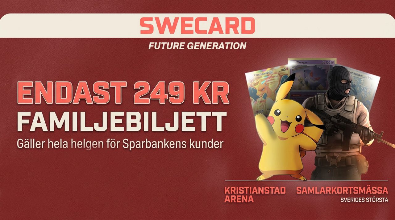 Swecard family ticket promotion poster