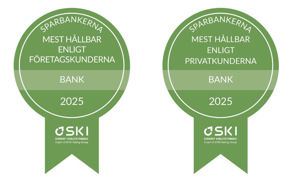 Vadstena Sparbank Medals for Swedens most sustainability  customers 2025 
