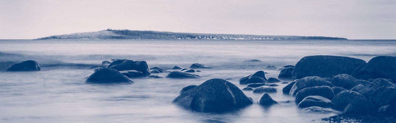 Vy från Listershuvud med Hanö i bakgrunden