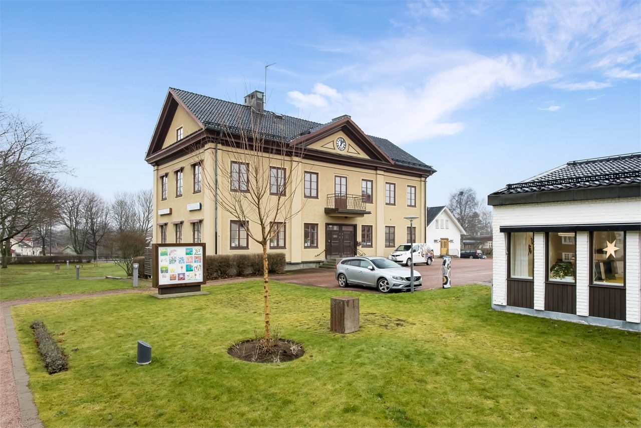 Exteriören av Herrgården, Gamla Sparbankshuset i Leksand.