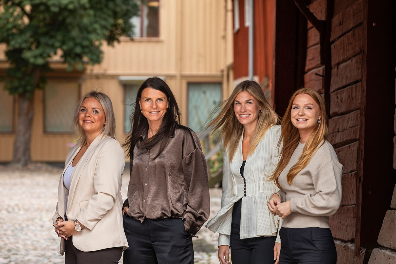 Josefine, Bodil, Frida och Fredrika från vår företagsavdelning
