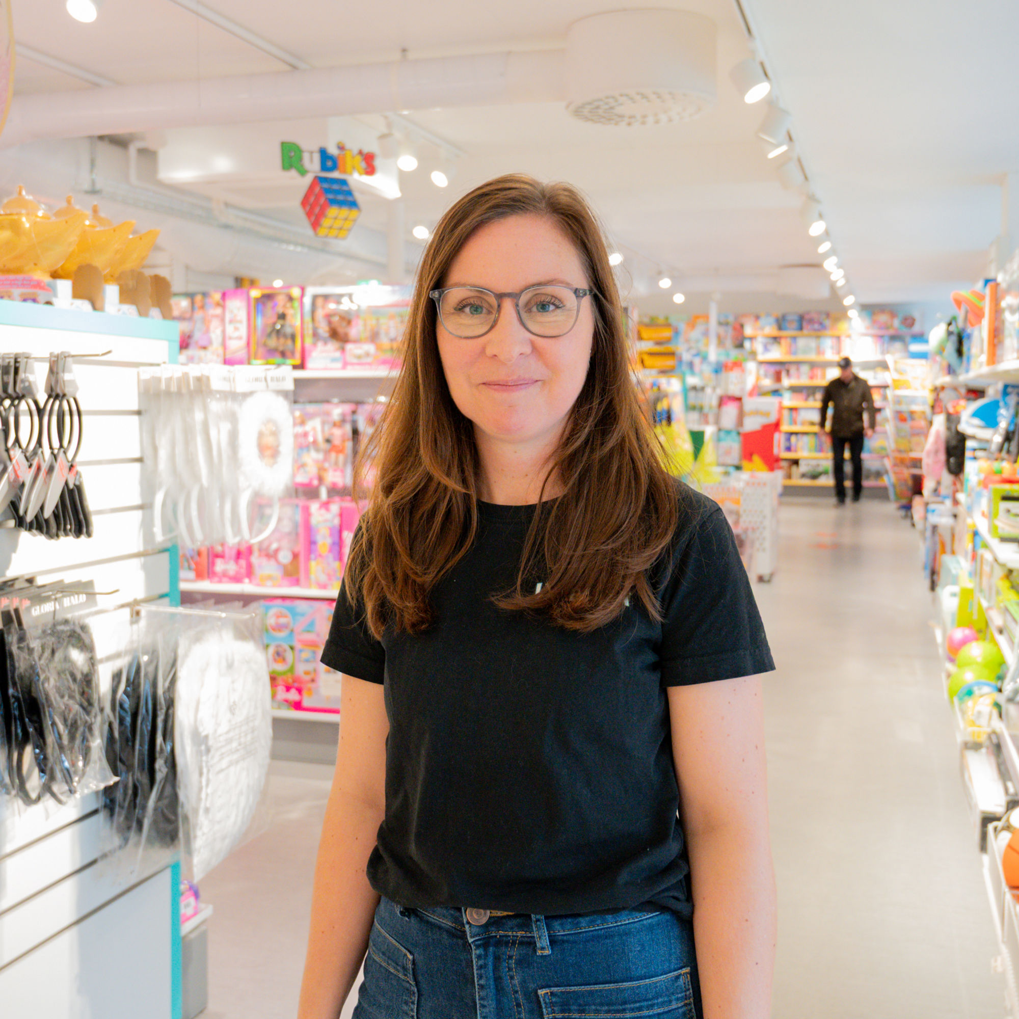Sandra Knutz i butiken Lekextra Leksand.