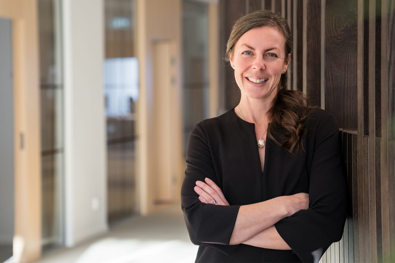 Private Banker Maria Wiggur på kontoret i Åtvidaberg.