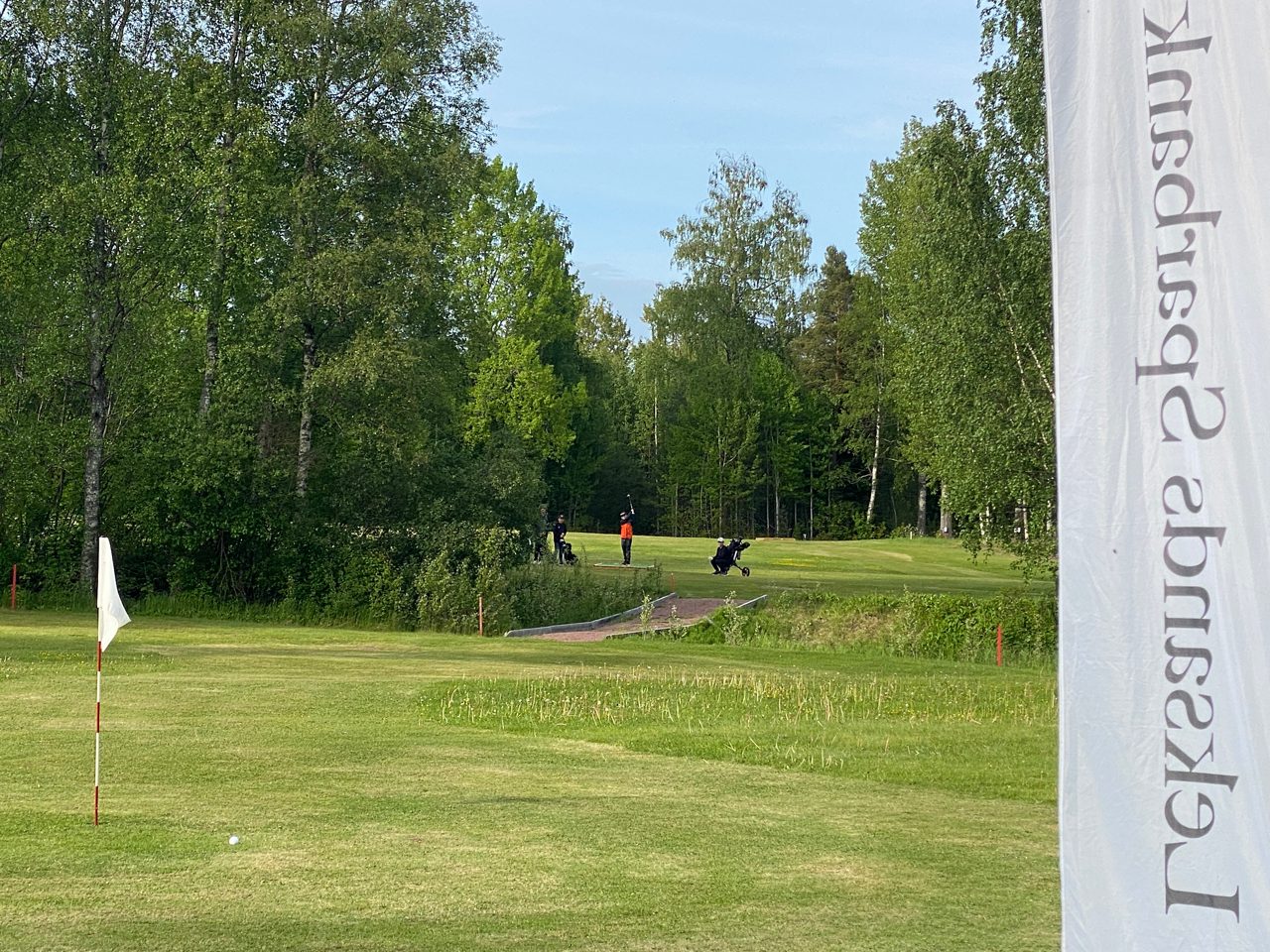 Unga golfspelare under Mora GK Junior Cup i Mora.