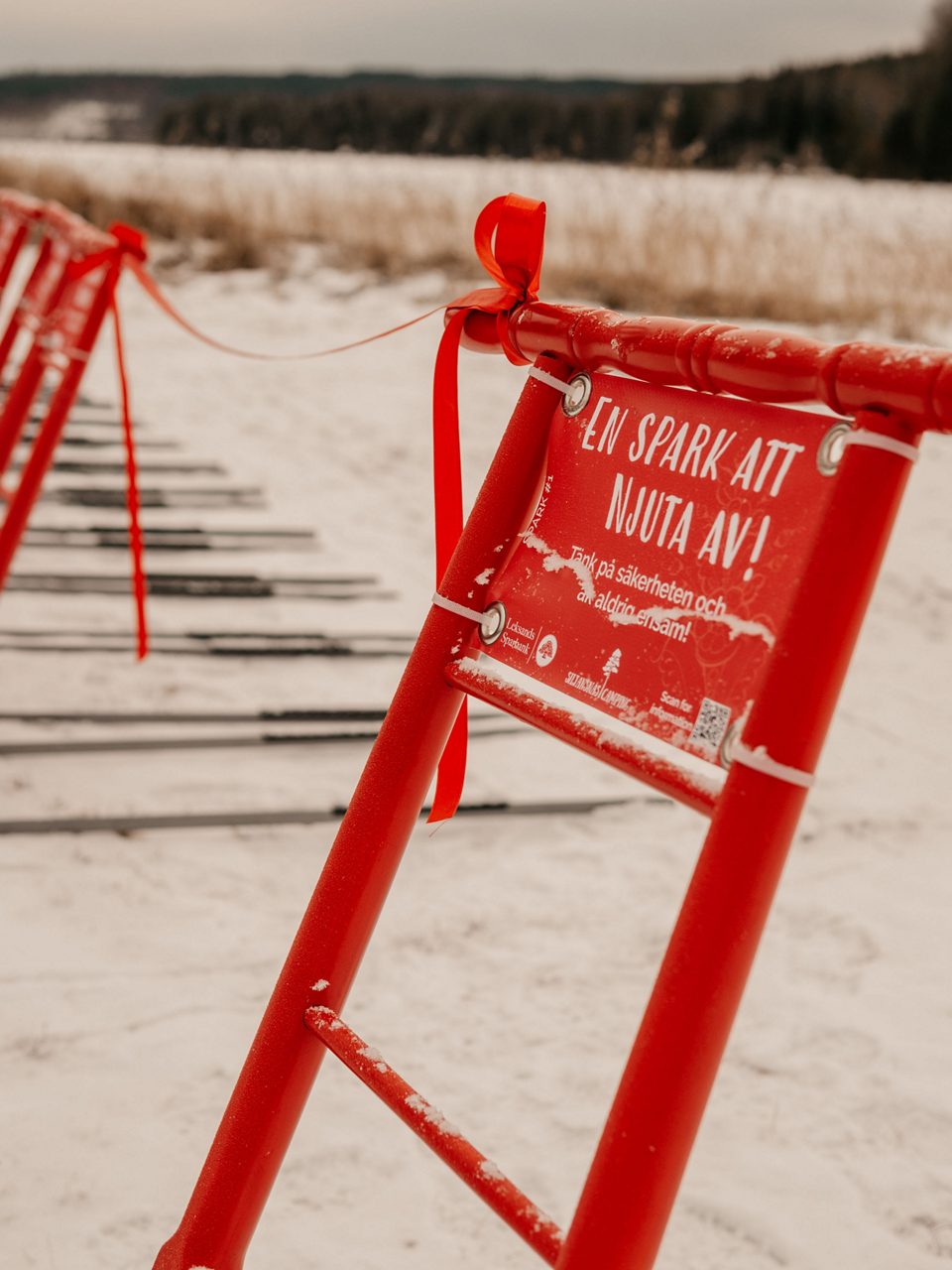 Invigning av lånesparkar på Byrviken i Siljansnäs. 