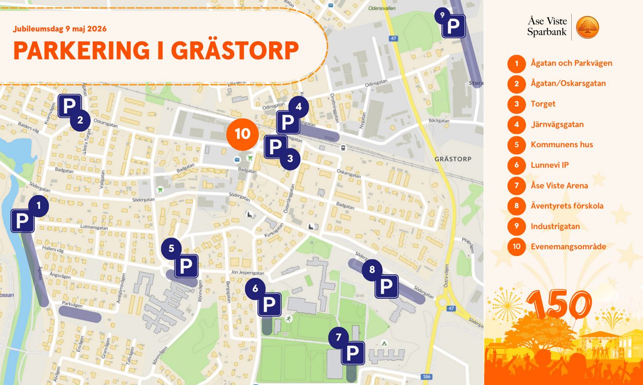parkeringskarta över Grästorp