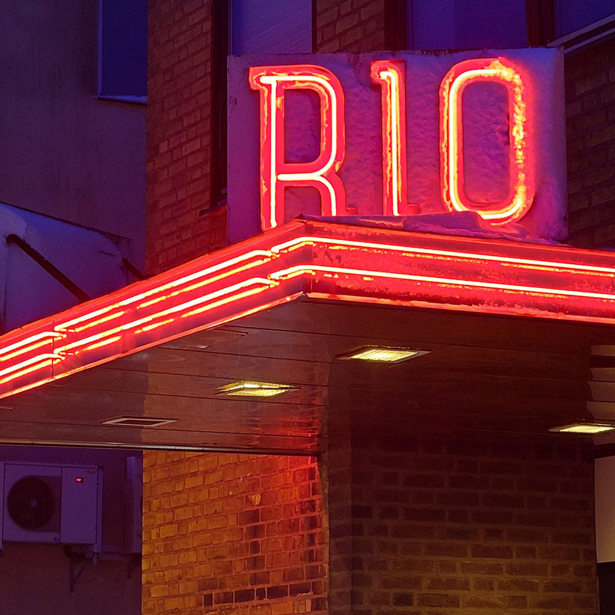 Entrance of the Rio cinema in Tomelilla