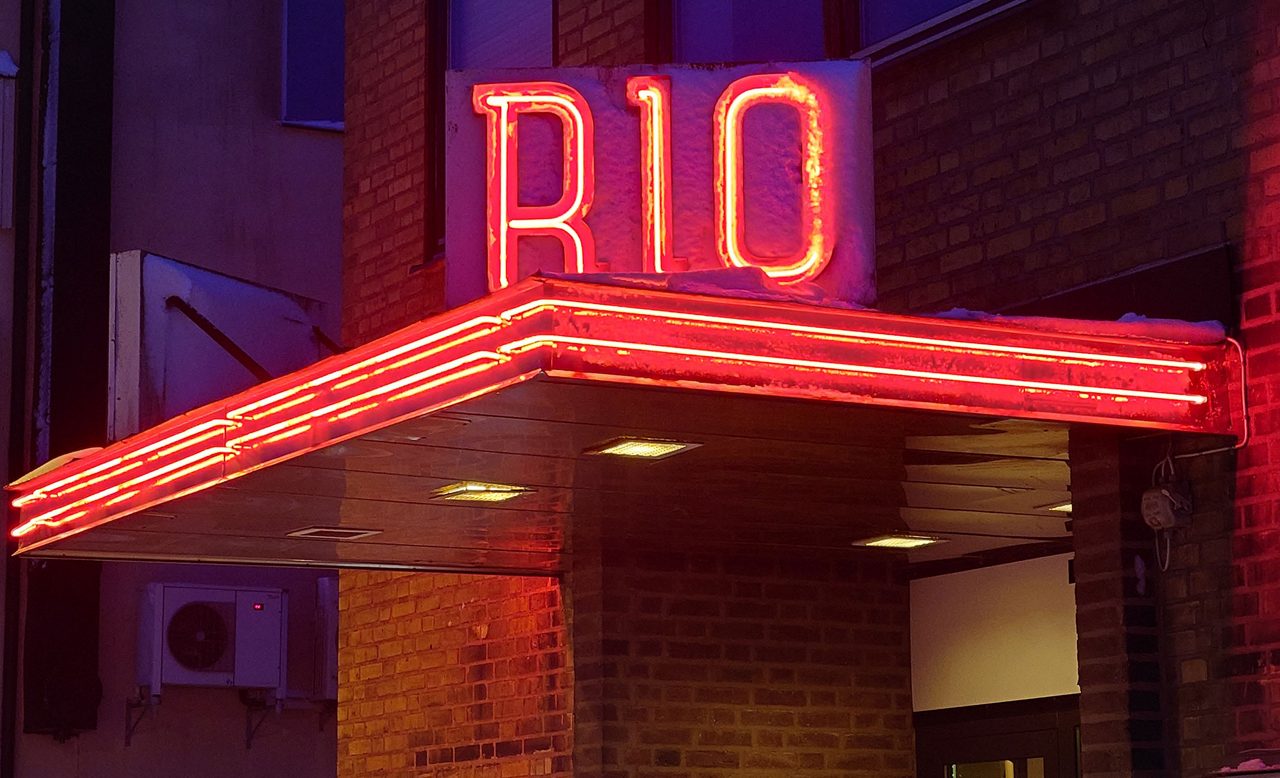 Entrance of the Rio cinema in Tomelilla