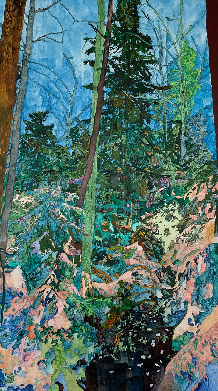 En strimma ljus - Olja på duk, 145 x 79 cm - Galleri Thomassen