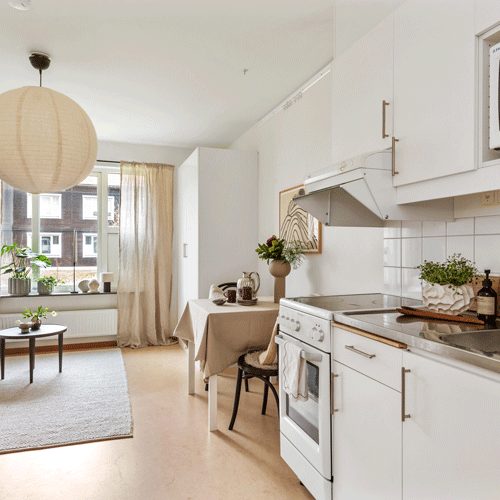 Bild från ett kök i Sparbankshuset på Campus Roslagen