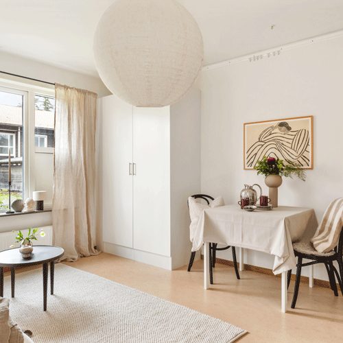 Bild från en ungdomslägenhet i Sparbankshuset på Campus Roslagen