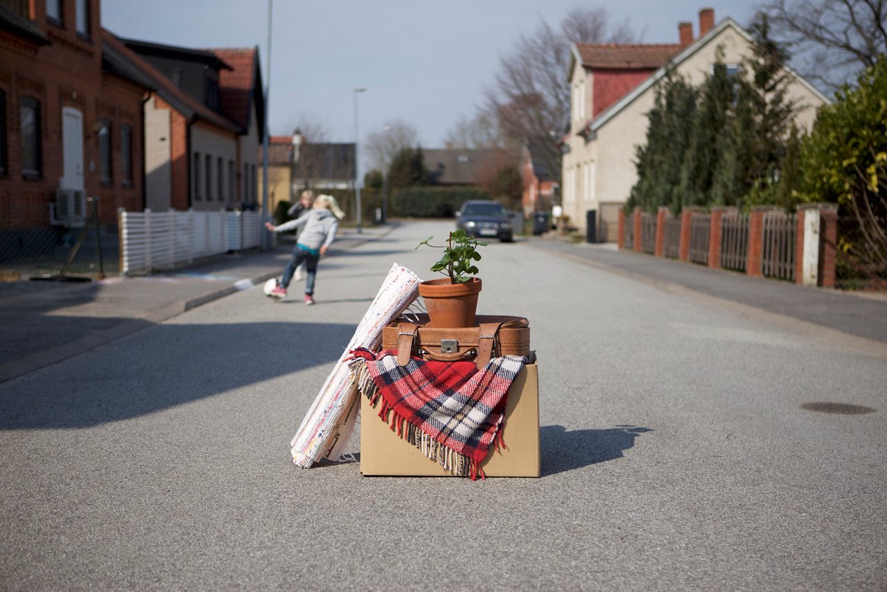 Resväska på gata