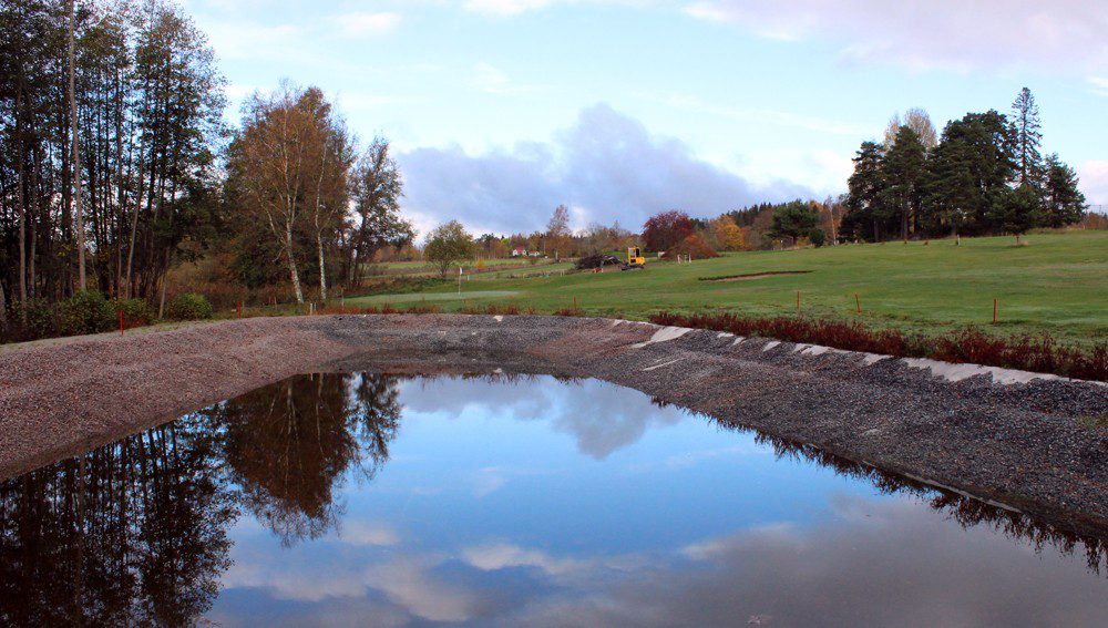 Vattenhål på en golfklubb