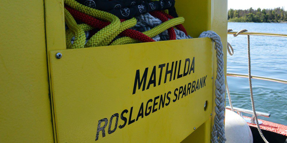 Båt med namnet Mahilda Roslagens Sparbank