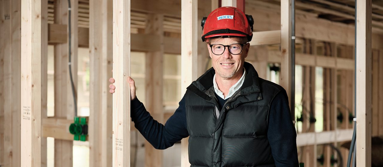  A man at a construction site