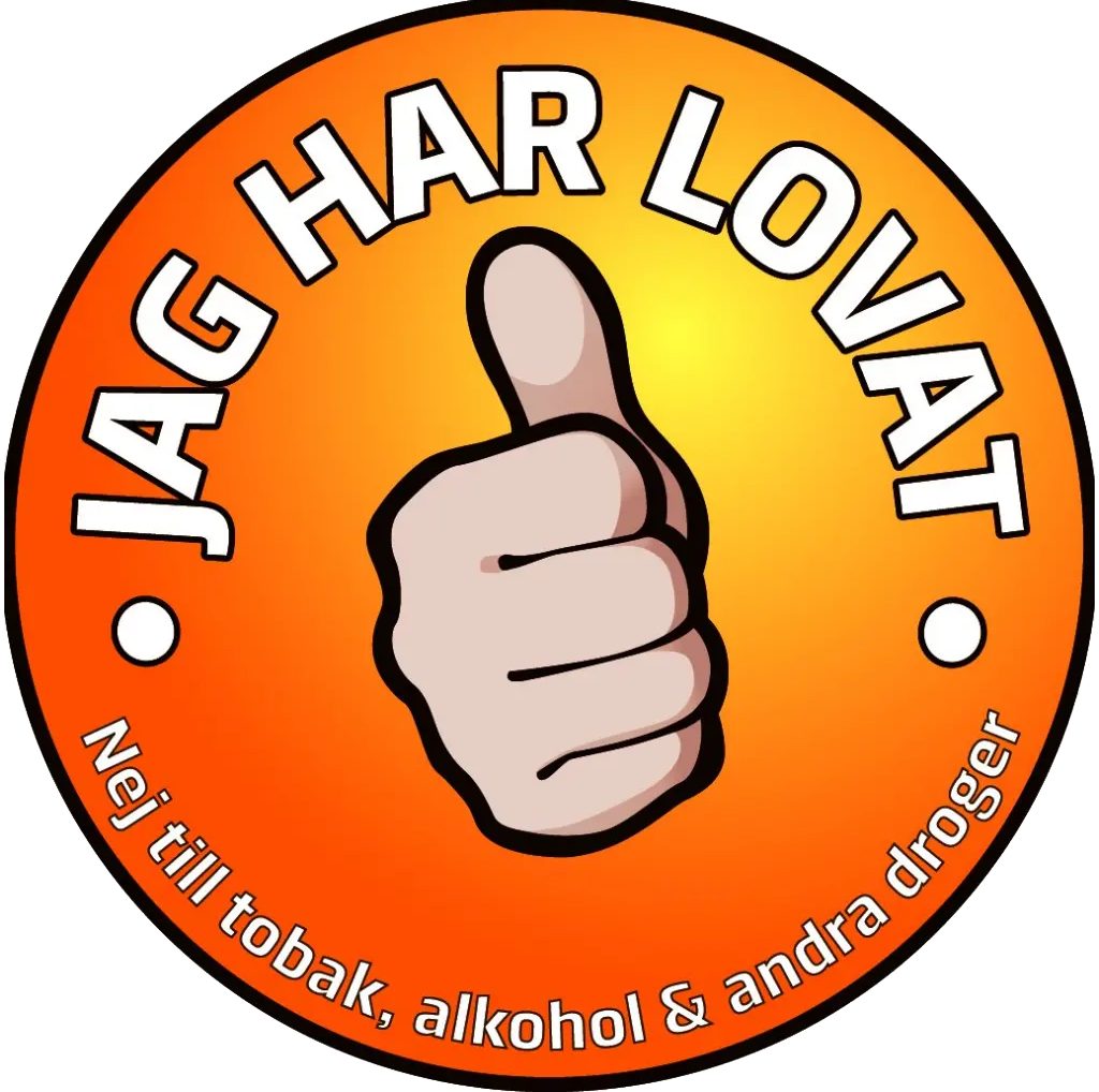 Jag har lovat, nej till tobak, alkohol och andra droger