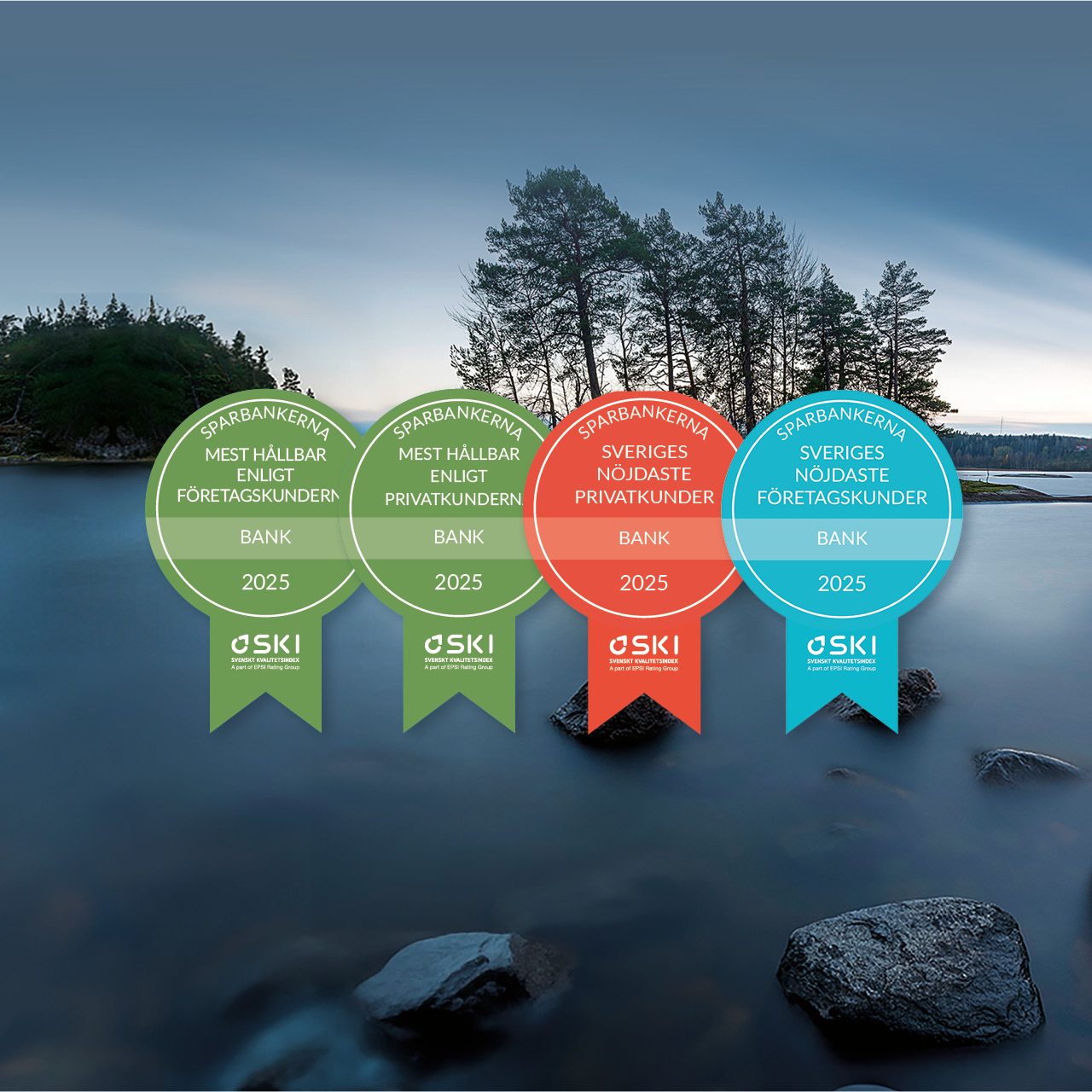 Kvadratisk bild SKI medaljer 2025