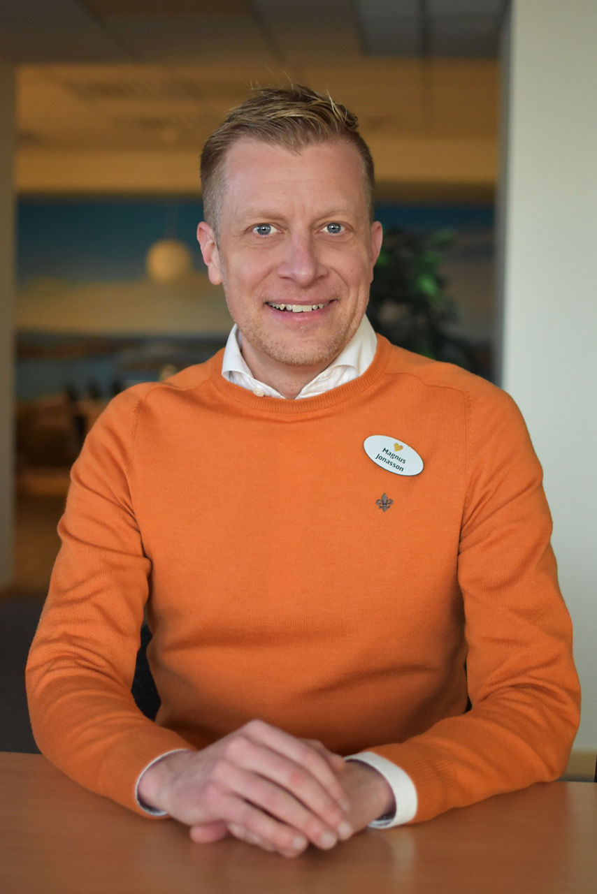 Magnus Jonasson, företagsrådgivare på Sparbanken Tanum