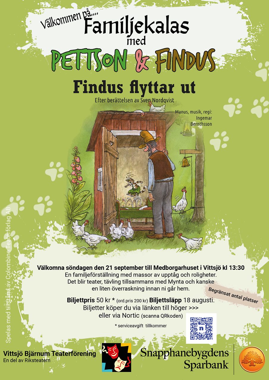 informativ bild som beskriver barnföreställningen med pettson o findus i september.