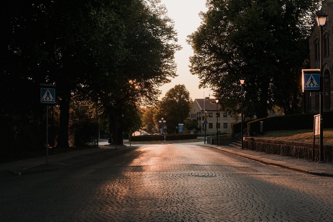 a view from enkoping in the morninglight