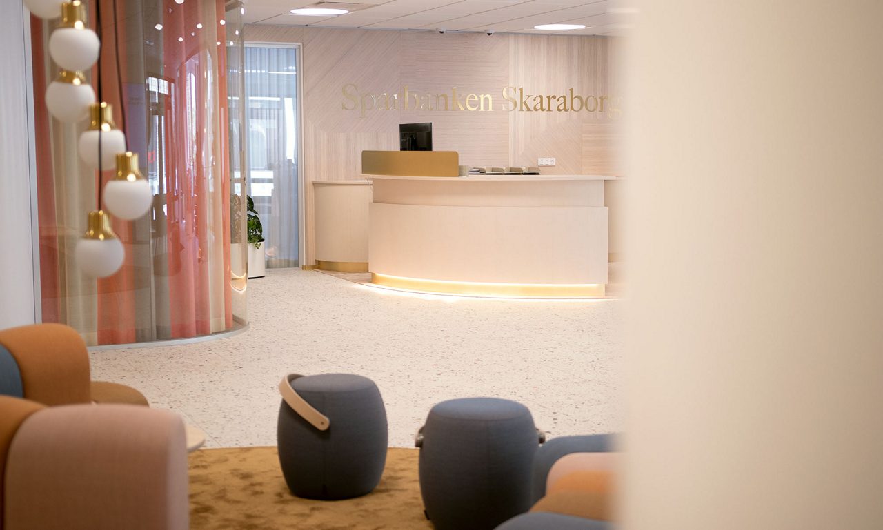 Sparbanken Skaraborg interör Skarakontoret