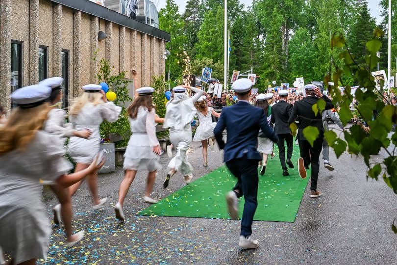 Lyckliga studenter