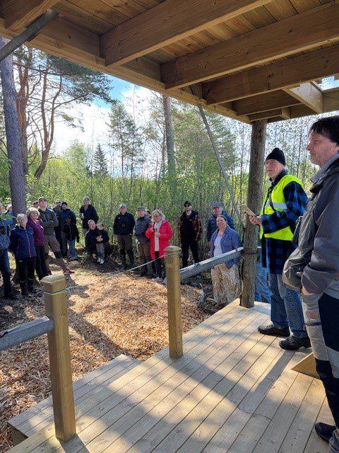 Invigning av fågeltornet i byn Tina, Rättvik.