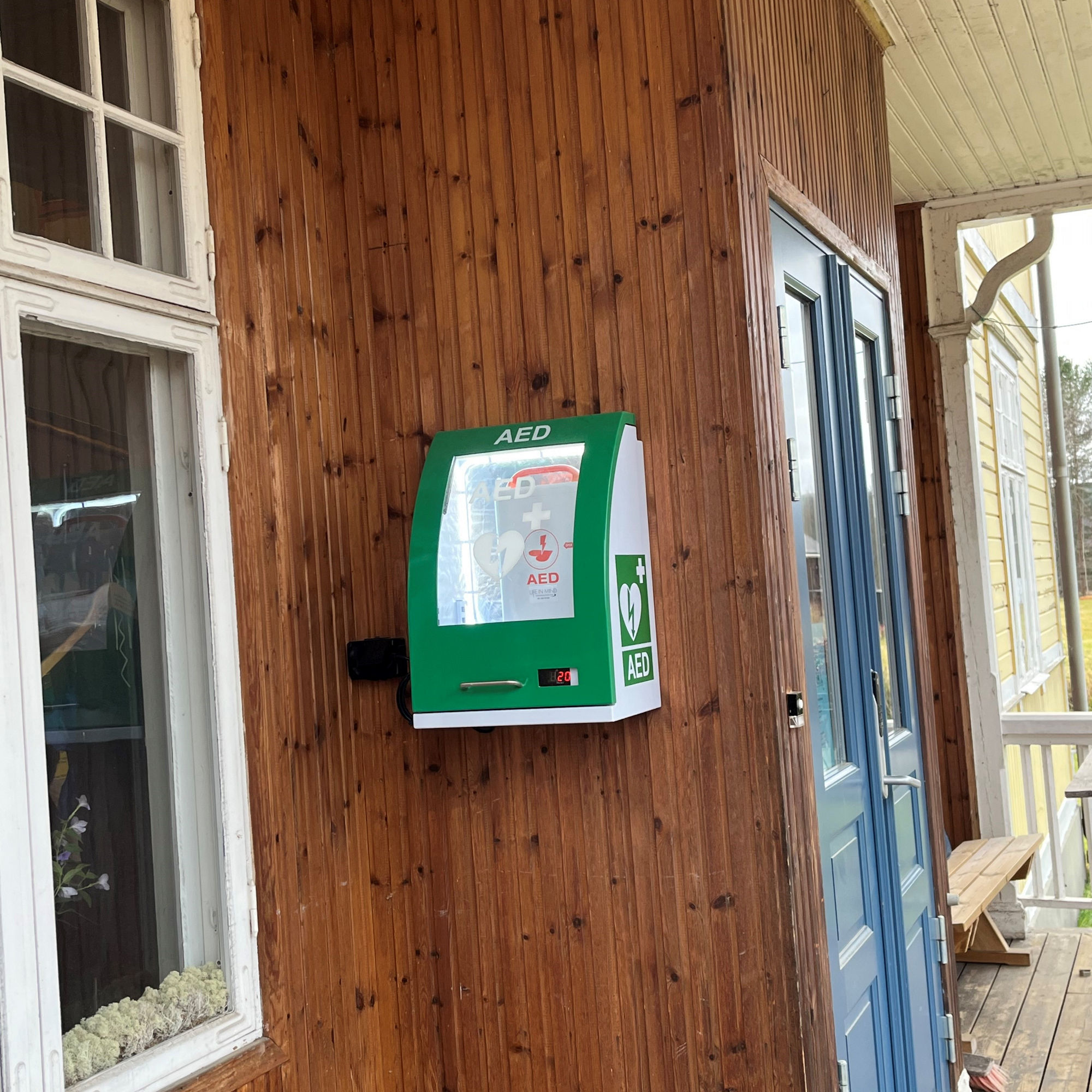 Hjärtstartare på Tre Björnar vandrarhem i Älvdalen.