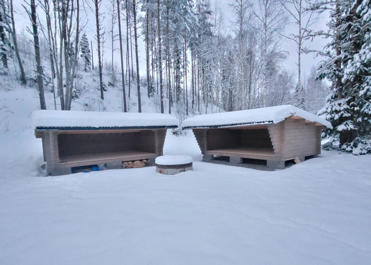 Nybyggt vindskydd hos Rättviks Scoutkår