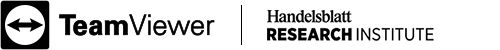Logo combination of TeamViewer and Handelsblatt Research Institute