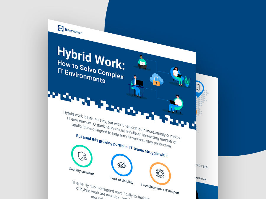 Preview of the TeamViewer Hybrid Work Infographic