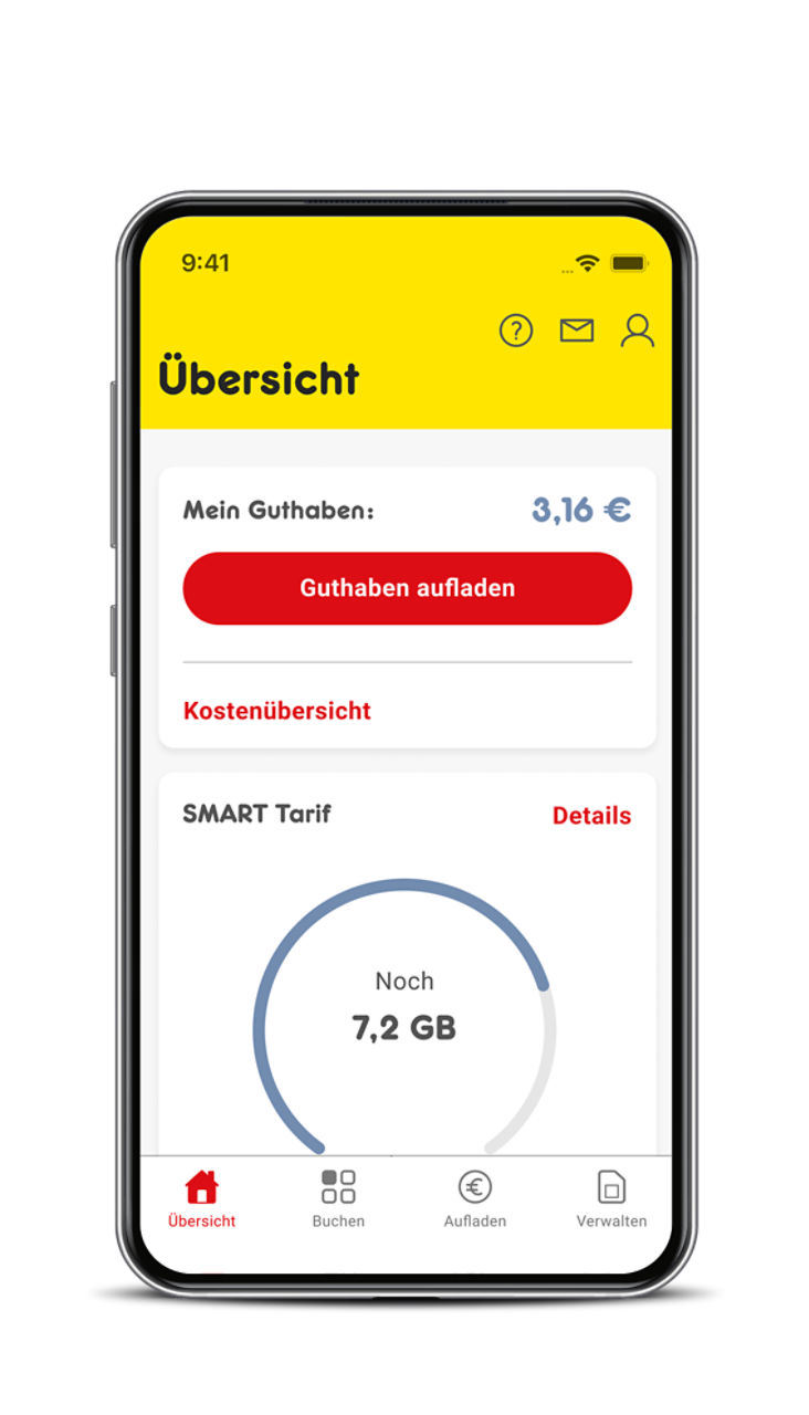 Smartphone Abbildung Screen 1 App | NettoKOM App | NettoKOM Service