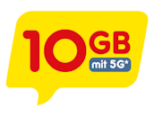 Teaser Tarife 10 GB 5G Netzabdeckung Sprechblase | NettoKOM Tarife