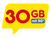 Teaser Tarife 30 GB 5G Netzabdeckung Sprechblase | NettoKOM Tarife