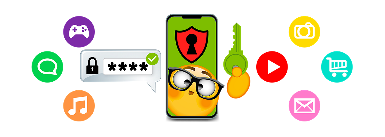 WhatsApp SIM Emoji für  Datensicherheit bei dem Smartphone und App Nutzung