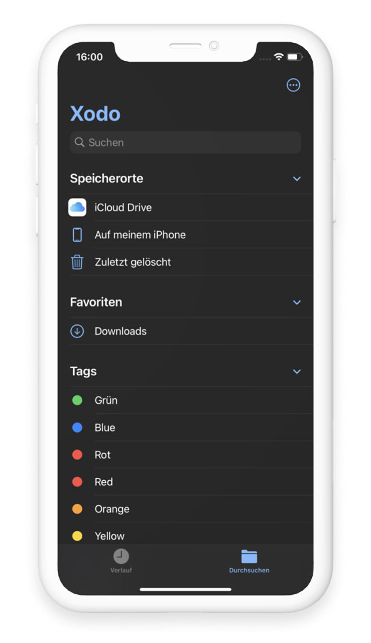 Xodo App-Screenshot - Dokument einlesen