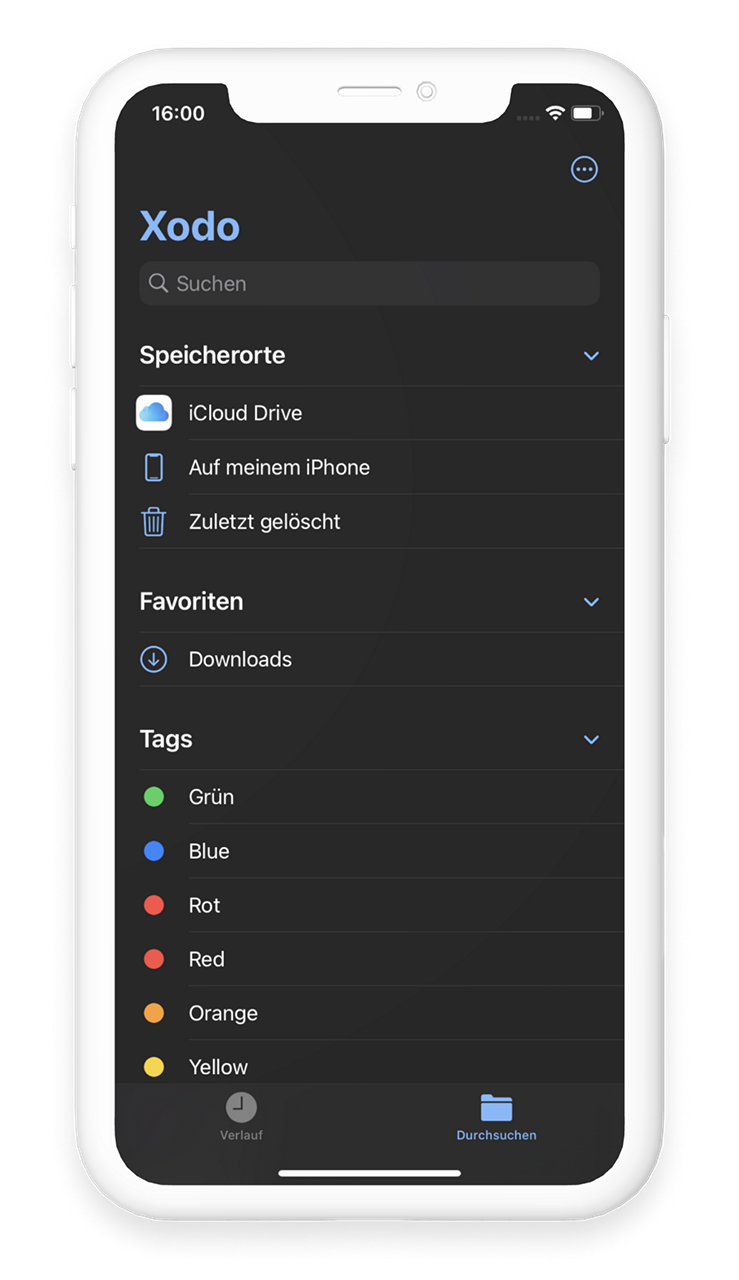 Xodo App-Screenshot - Dokument einlesen