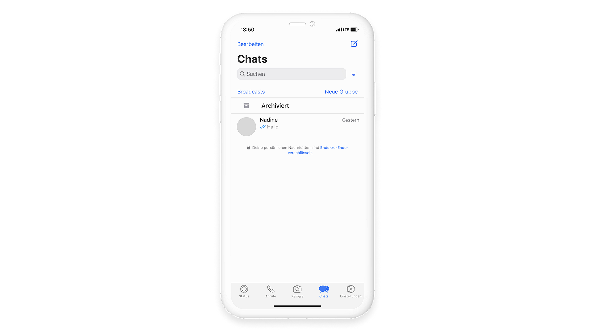 Archivieren von WhatsApp Chats und Gruppenchats in der App