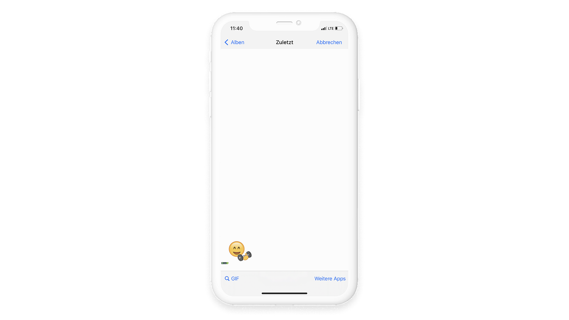 Eigene Emojis nach der Erstellung durch den WhatsApp SIM Smiley-Creator in der Galerie auswählen