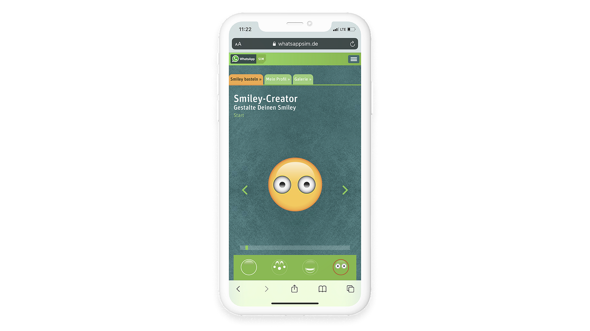 Anwendungs-Anleitung des WhatsApp SIM Smiley-Creator, um eigene Emojis zu erstellen