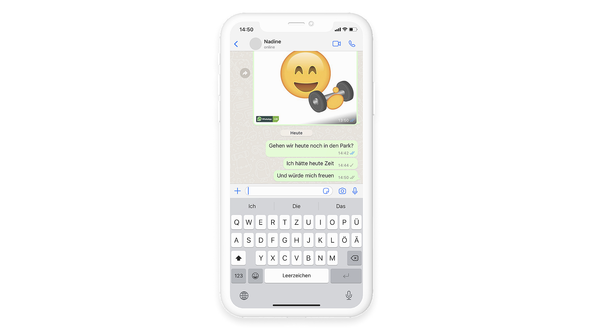 Zwei graue Häkchen bei WhatsApp Nachricht im Gruppen-Chat stehen dafür, dass die Nachricht an alle Teilnehmer zugestellt wurde
