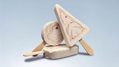 3 shapes extruded ice cream with double swirls