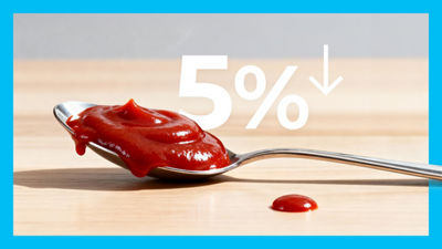 5%, ketchup on spoon