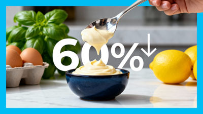 60%, mayo, lemon and eggs