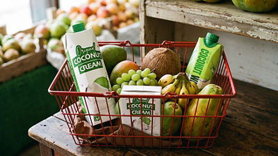 packages and fruit